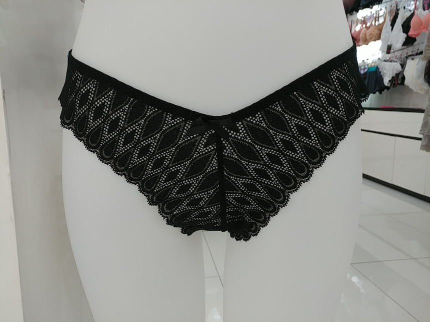 Women Underwear Venus Solv Black Clear Lace T Pant