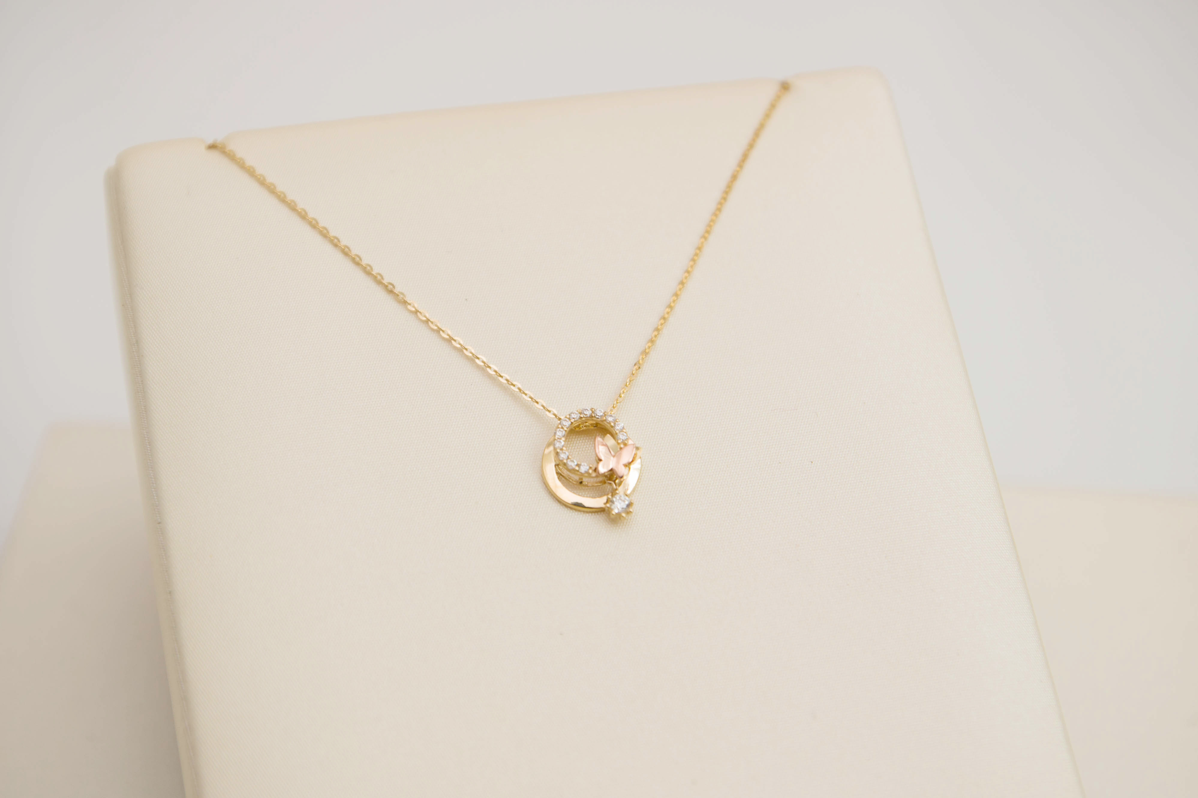 14k Do not Know Butterfly Necklace 14K Women's 