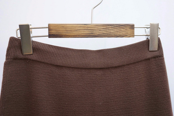 Tight Knit Long Skirt Skirt Fall Clear Slim 30s Wo