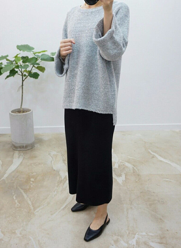 Tight Knit Long Skirt Skirt Fall Clear Slim 30s Wo