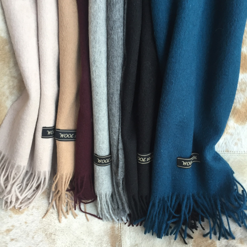 Wool 100 muffler 7color Wool shawl Winter item coo