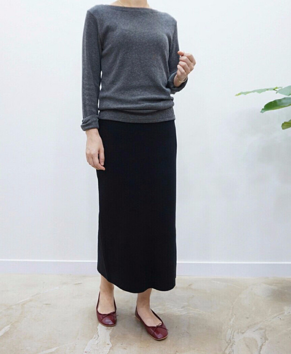 Tight Knit Long Skirt Skirt Fall Clear Slim 30s Wo