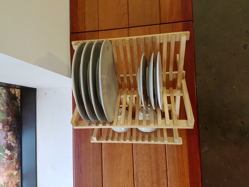 Resizing Natural Wood Folding Dish Clothes Dryer 3