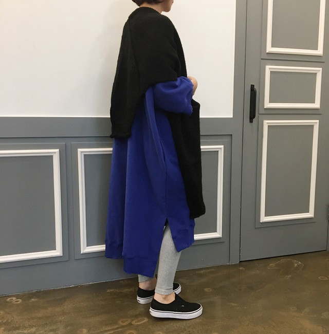 Knit Muffler Longhall Natural Coatable Natural Sha