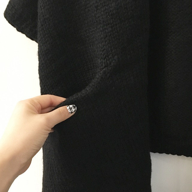 Knit Muffler Longhall Natural Coatable Natural Sha