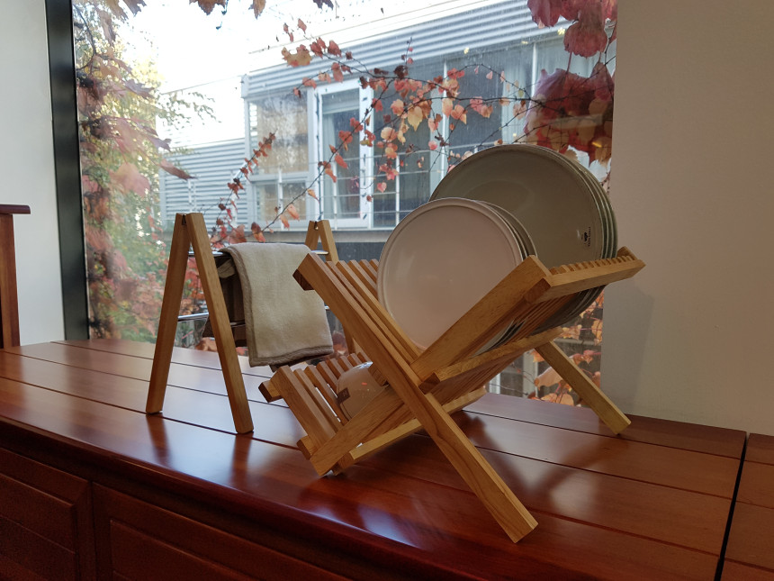 Resizing Natural Wood Folding Dish Clothes Dryer 3
