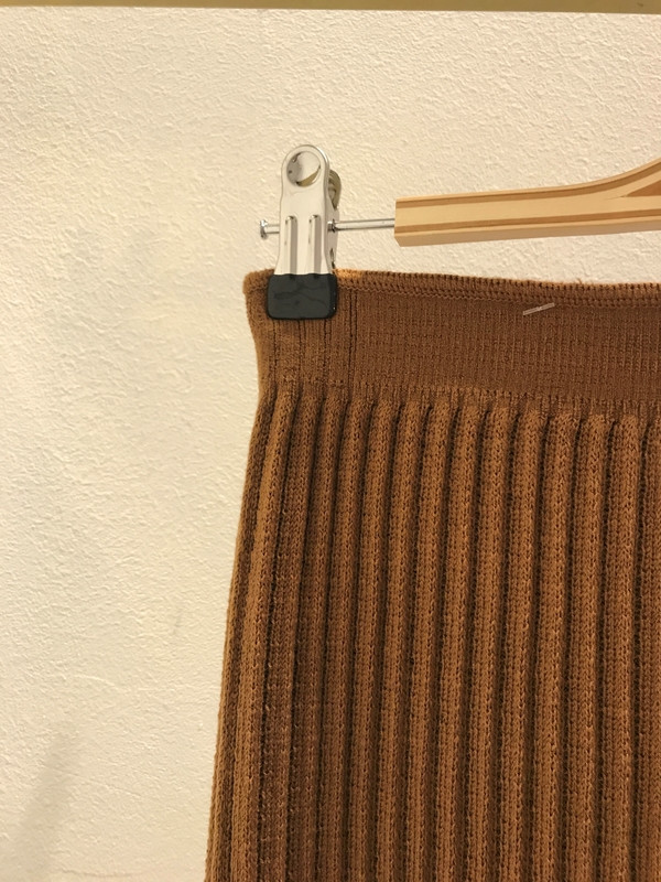 Knit three-color long skirt 2COL slim clean skinny