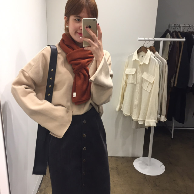 Wool Knit Muffler Women Men Unisex Basic Basic Win