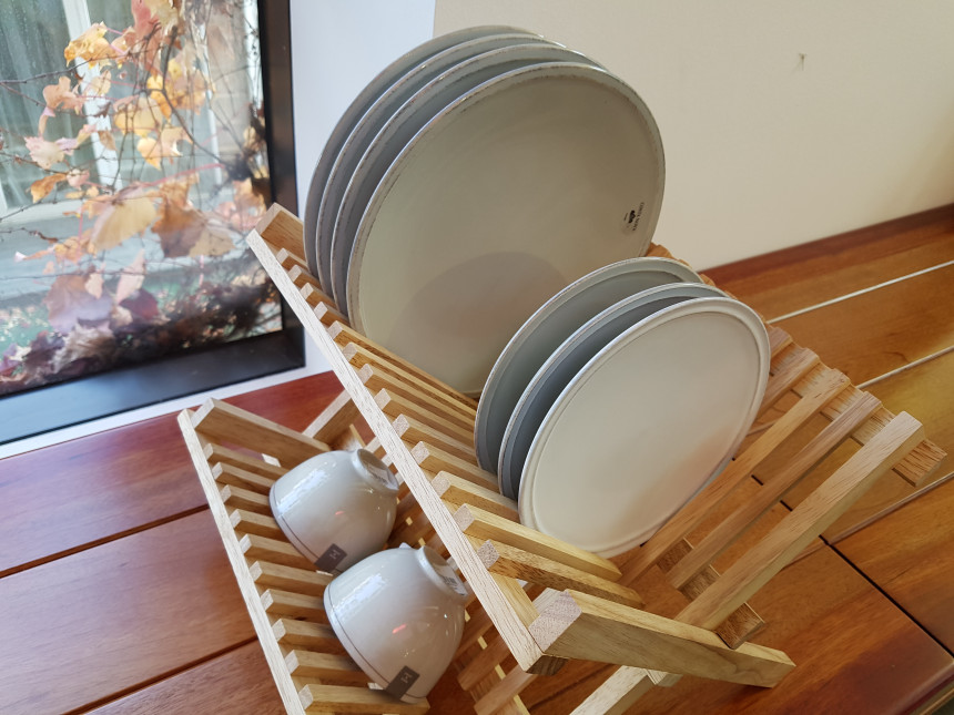 Resizing Natural Wood Folding Dish Clothes Dryer 3