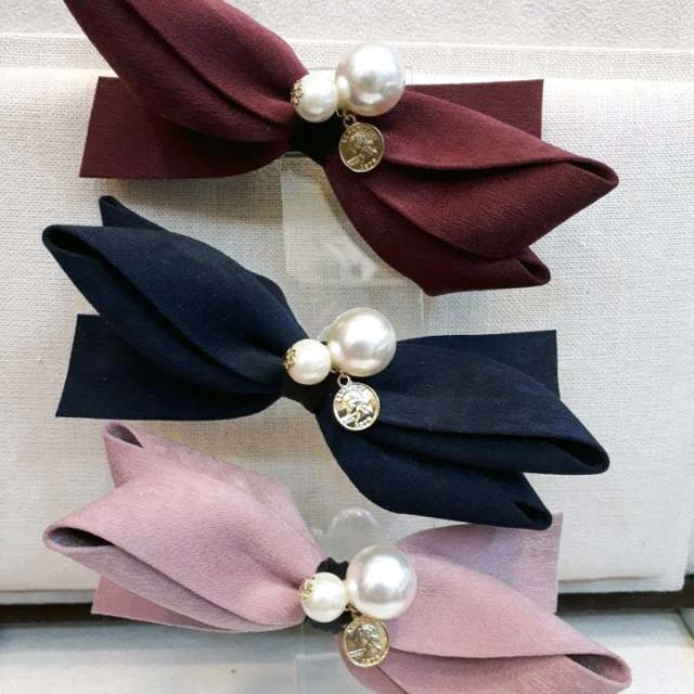 Hair Accessories Ribbon Pearl Hairpin Beautiful Lo
