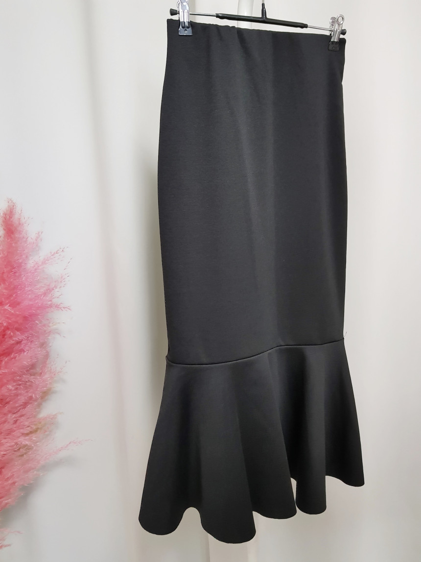 Mermaid Frill Brushed Long Skirt Bending