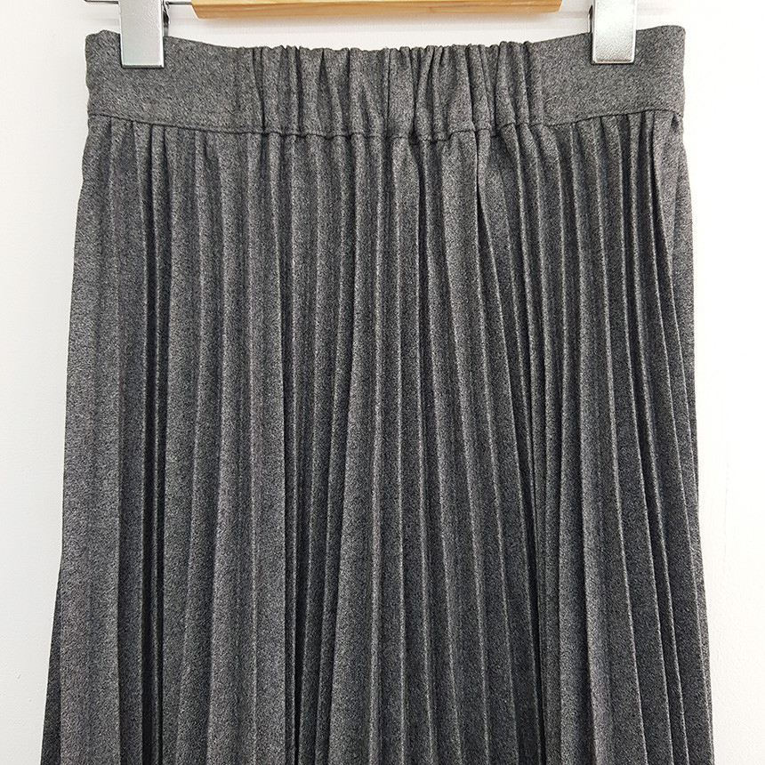 Wrinkle Long Skirt 2color Handmade Coat Wool 90Cor