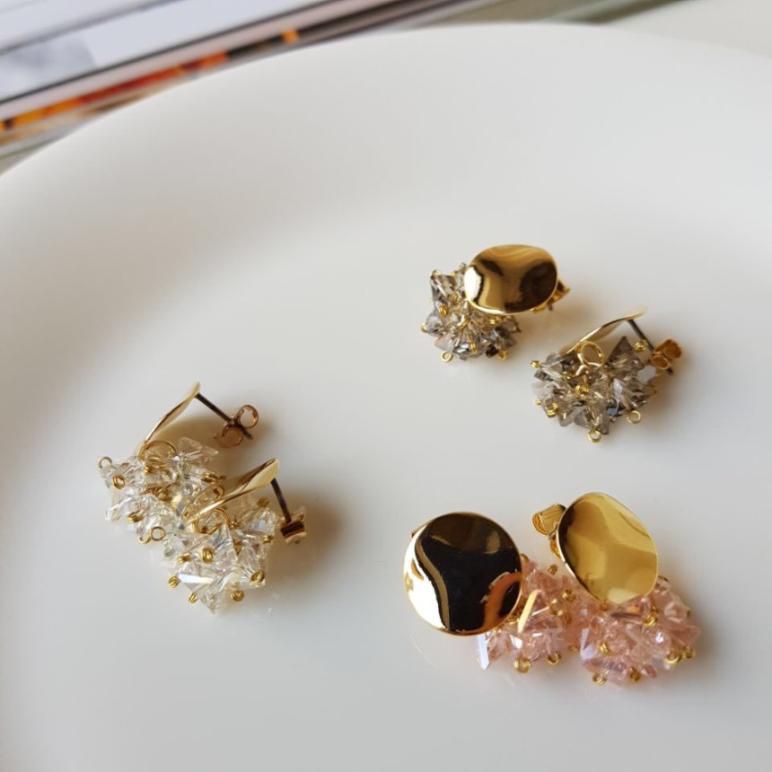 I-Mitt Circle Swallow Drop Earrings 3color Ladies 