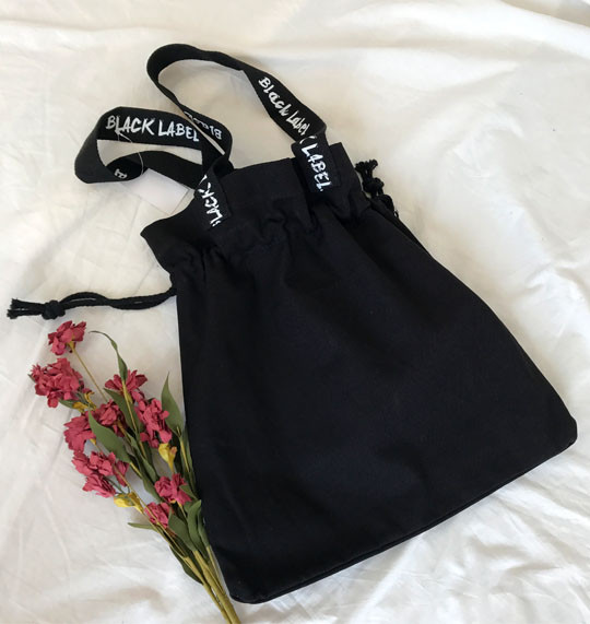 Black Label Canvas Abdomen Eco Bag Bag Daily Unusu