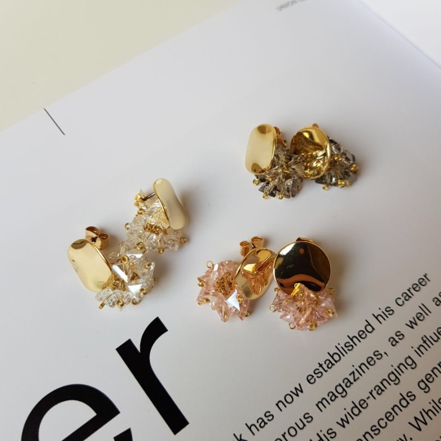 I-Mitt Circle Swallow Drop Earrings 3color Ladies 