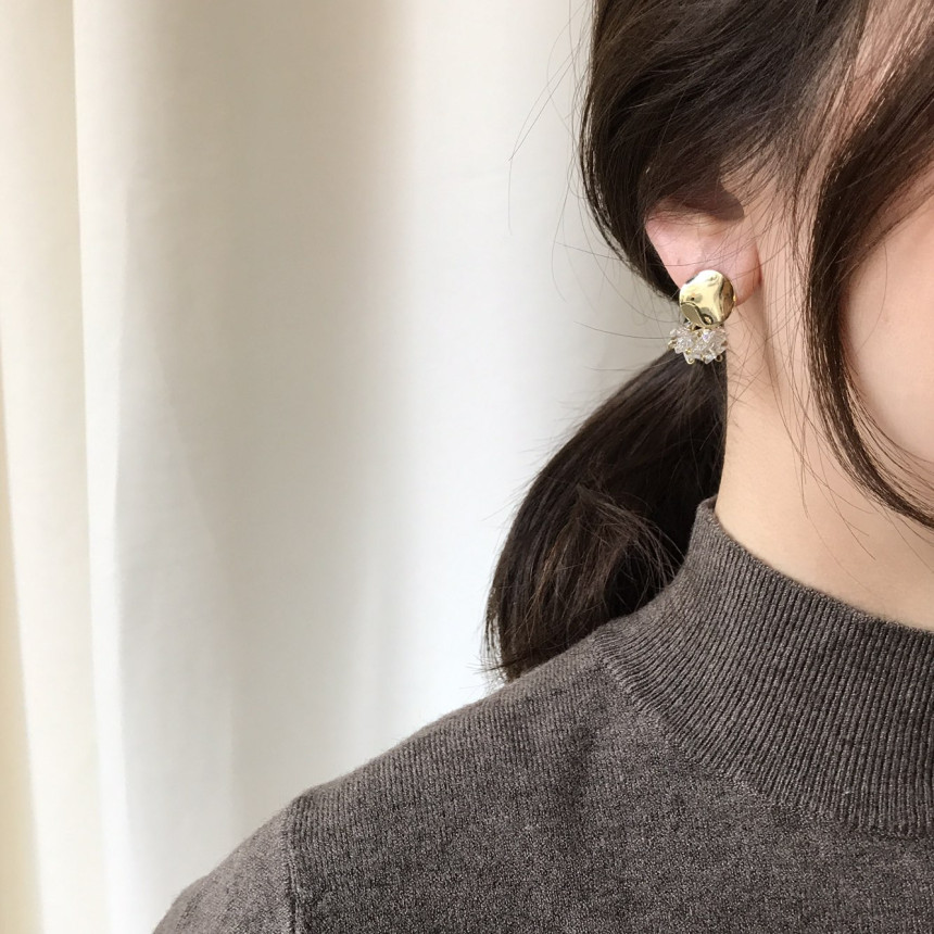 I-Mitt Circle Swallow Drop Earrings 3color Ladies 