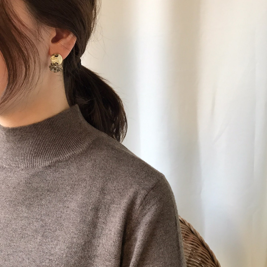 I-Mitt Circle Swallow Drop Earrings 3color Ladies 