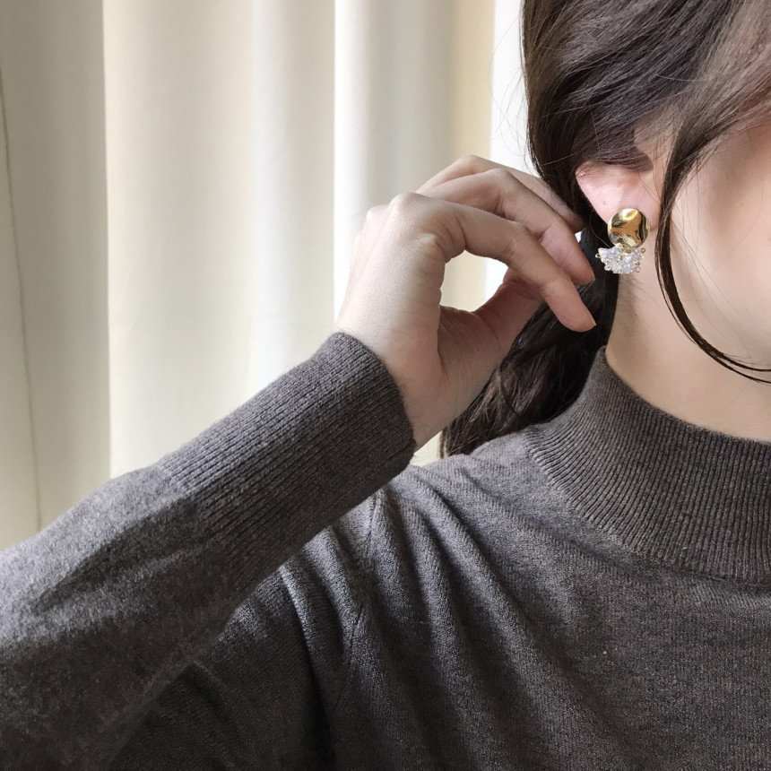 I-Mitt Circle Swallow Drop Earrings 3color Ladies 