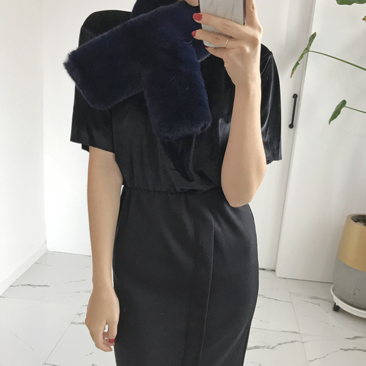 Muffler Mink Shawl Percussion Warmer Office Look C