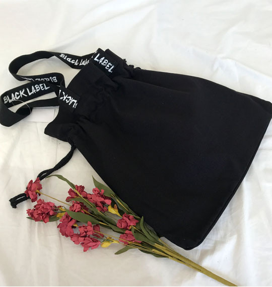 Black Label Canvas Abdomen Eco Bag Bag Daily Unusu