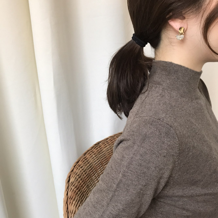 I-Mitt Circle Swallow Drop Earrings 3color Ladies 