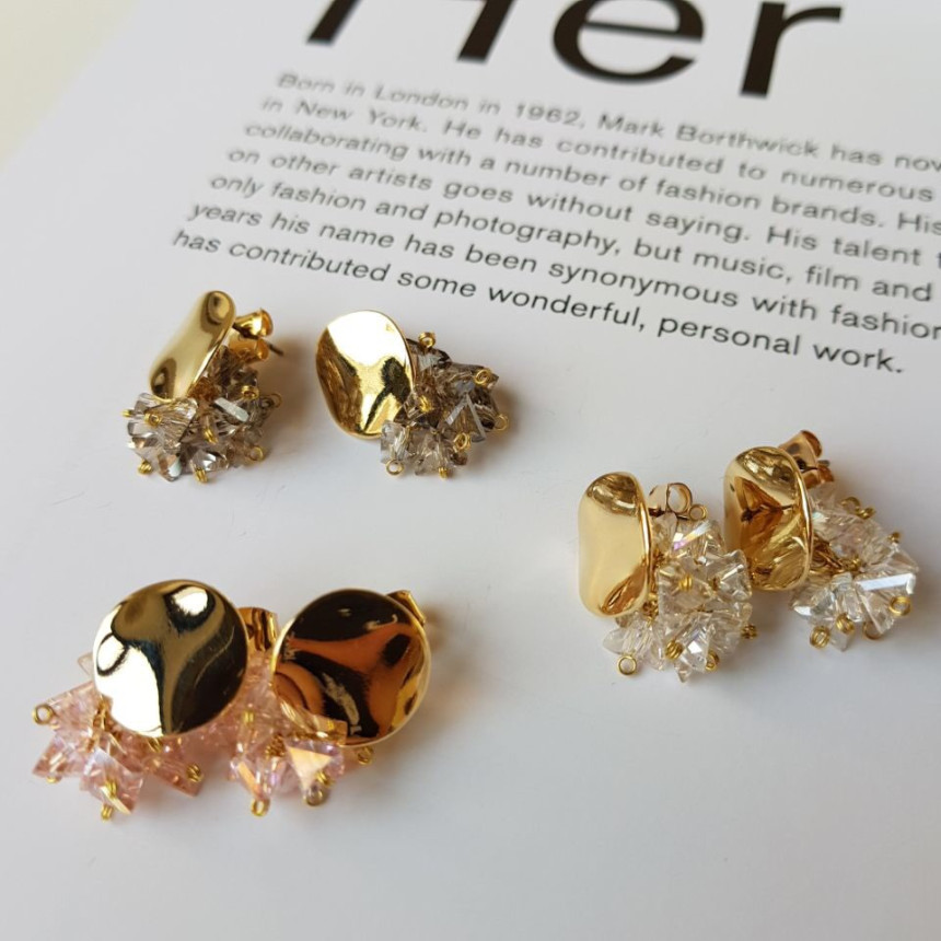 I-Mitt Circle Swallow Drop Earrings 3color Ladies 