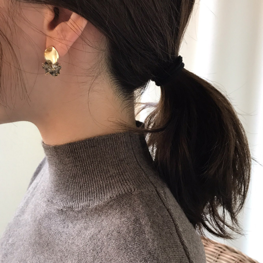 I-Mitt Circle Swallow Drop Earrings 3color Ladies 