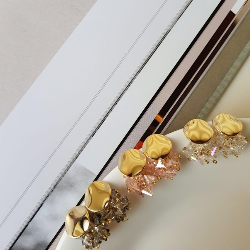 I-Mitt Circle Swallow Drop Earrings 3color Ladies 