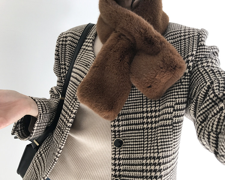 Muffler Mink Shawl Percussion Warmer Office Look C