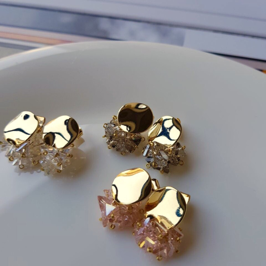 I-Mitt Circle Swallow Drop Earrings 3color Ladies 