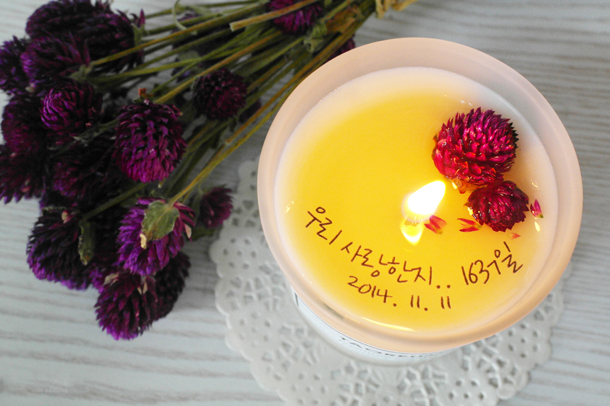 Message Soji Candle Fly Day Day Gift Dry Flower Pr