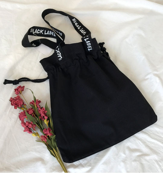 Black Label Canvas Abdomen Eco Bag Bag Daily Unusu
