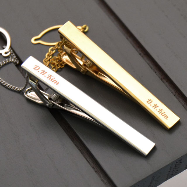 디포나인 이니셜 각인 넥타이핀 3color