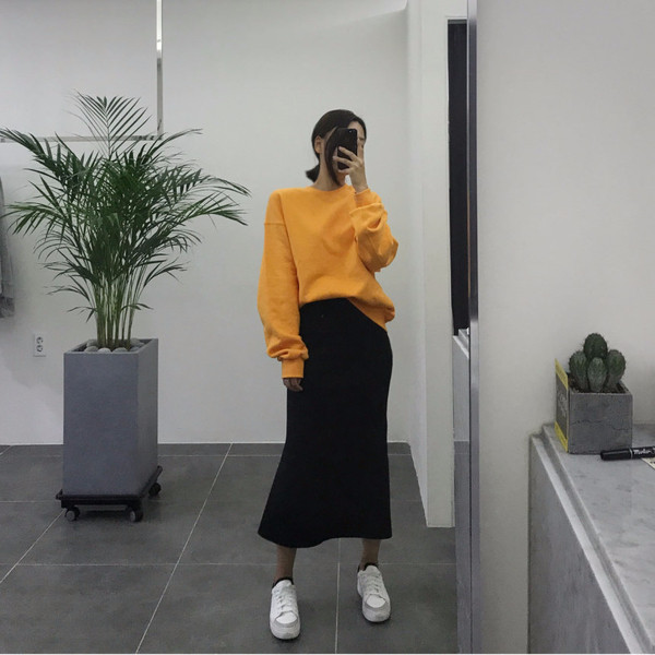 Long Mermaid Banding Skirt 2color Twenties Female 