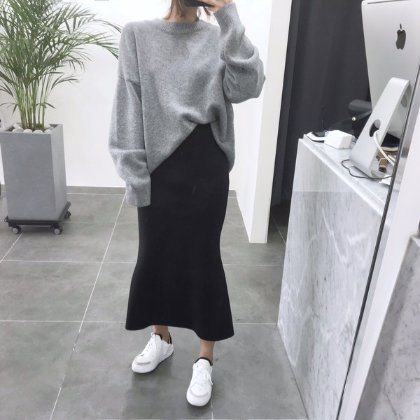 Long Mermaid Banding Skirt 2color Twenties Female 