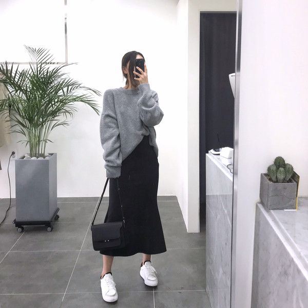 Long Mermaid Banding Skirt 2color Twenties Female 