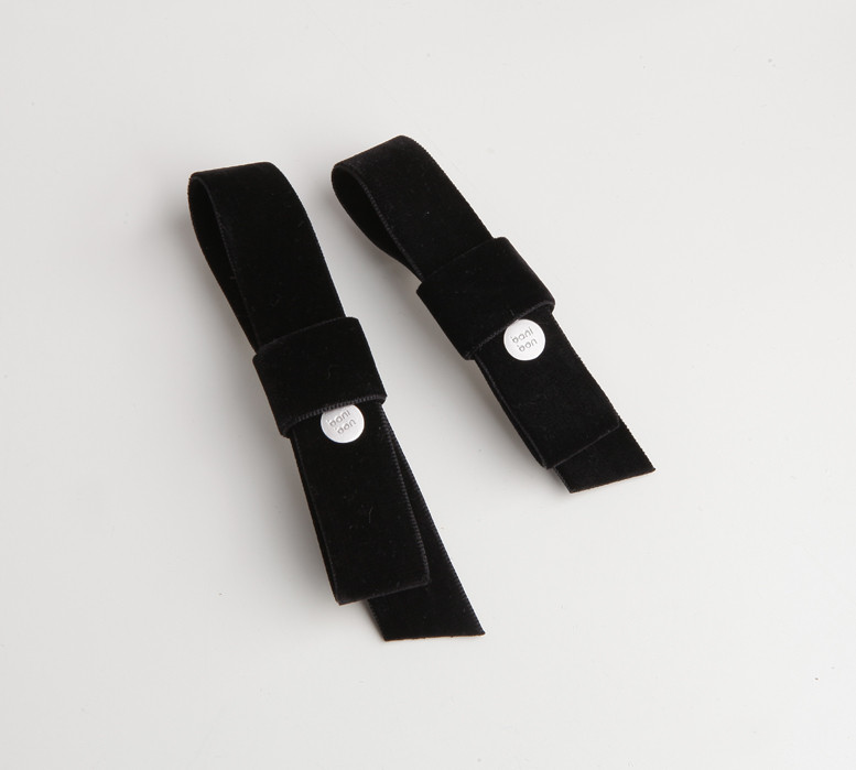 Hair Accessories Basic Black Velvet Hairpin 2type