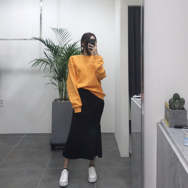 Long Mermaid Banding Skirt 2color Twenties Female 