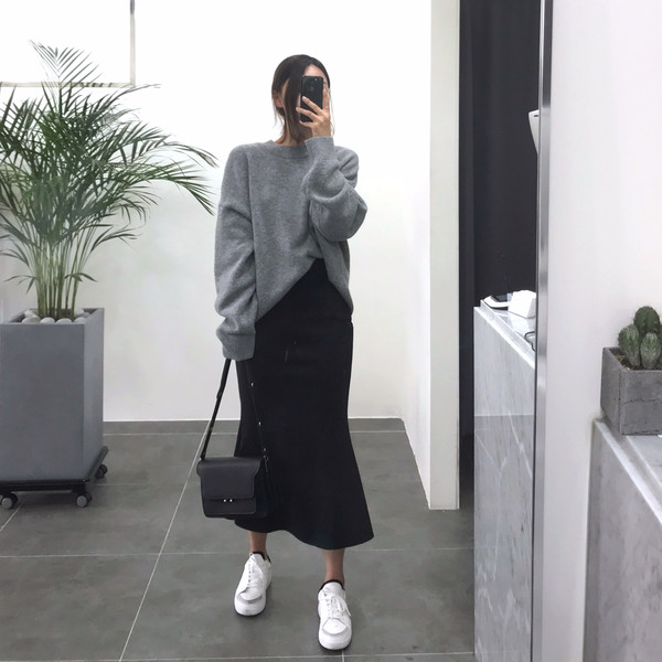 Long Mermaid Banding Skirt 2color Twenties Female 