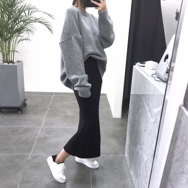 Long Mermaid Banding Skirt 2color Twenties Female 