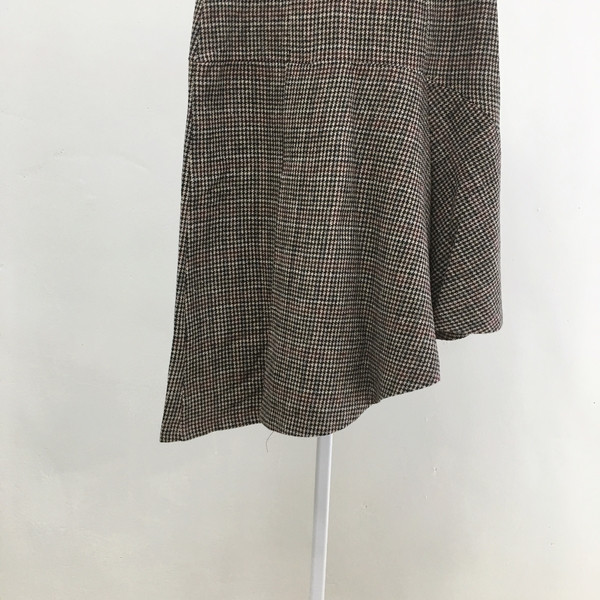 Unchecked Long Skirt Winter Autumn Frill 20s Women