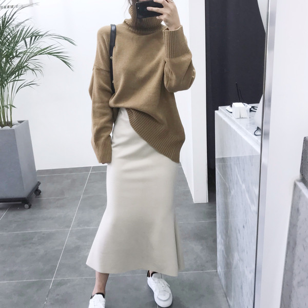 Long Mermaid Banding Skirt 2color Twenties Female 