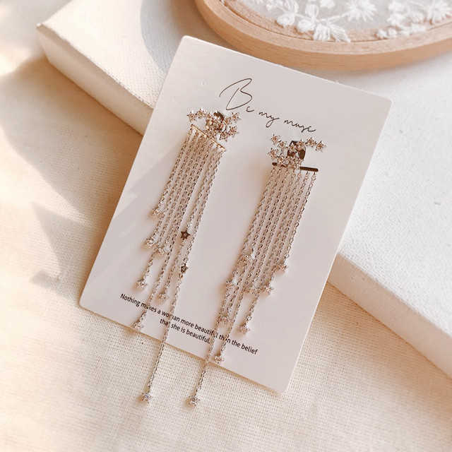 Stari Long Drop Earrings Chandelier Spider Lane