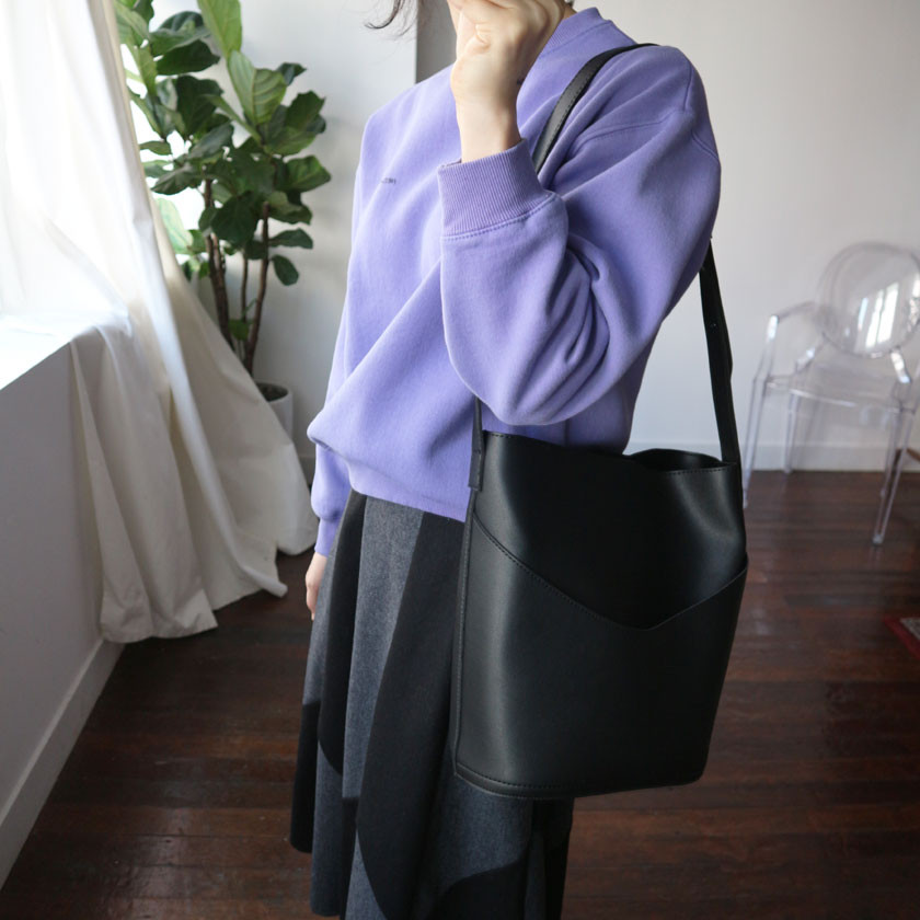 monaco woolen patch long skirt 2col