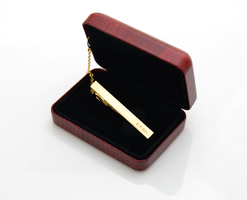 디포나인 이니셜 각인 넥타이핀 3color