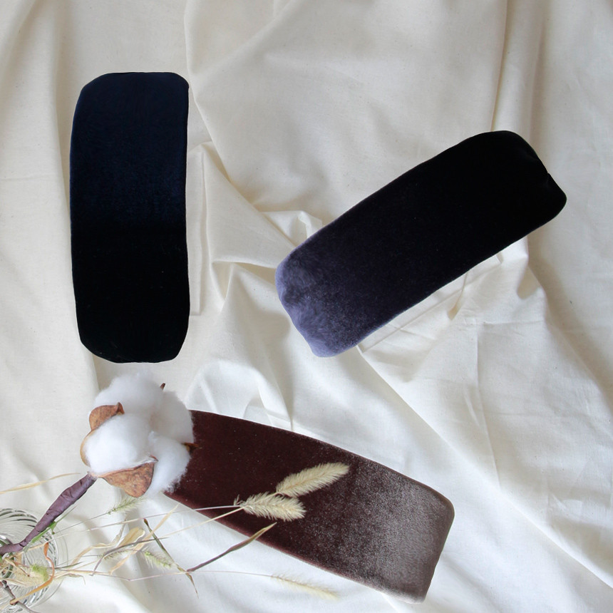 Hair Accessories Slim Glossy Velvet Hair Band Wide