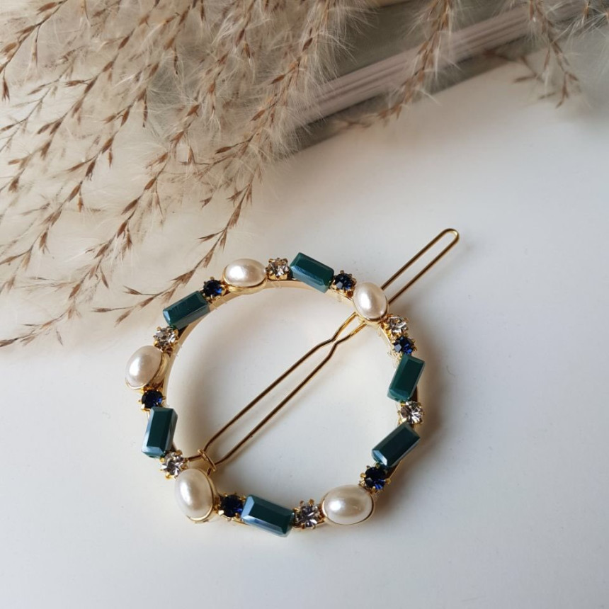 Hair Accessories Claire Big Circle Pearl Crystal H