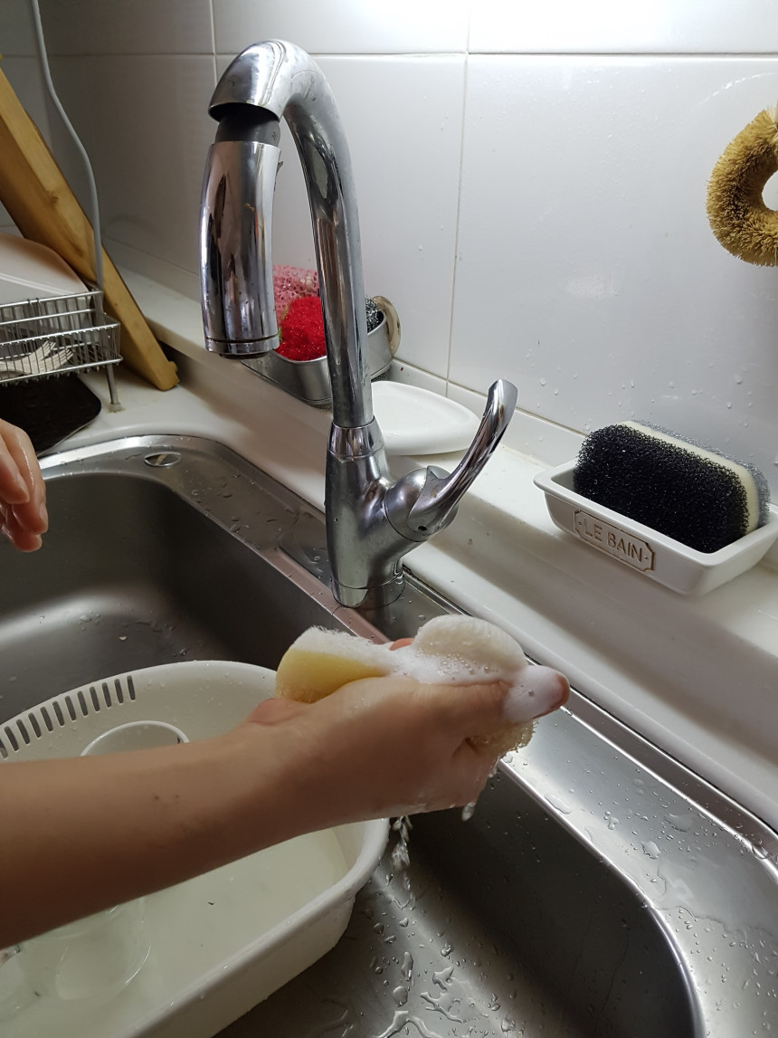 Scrubber Dish Washing Japan Smart Home Triple Spoo