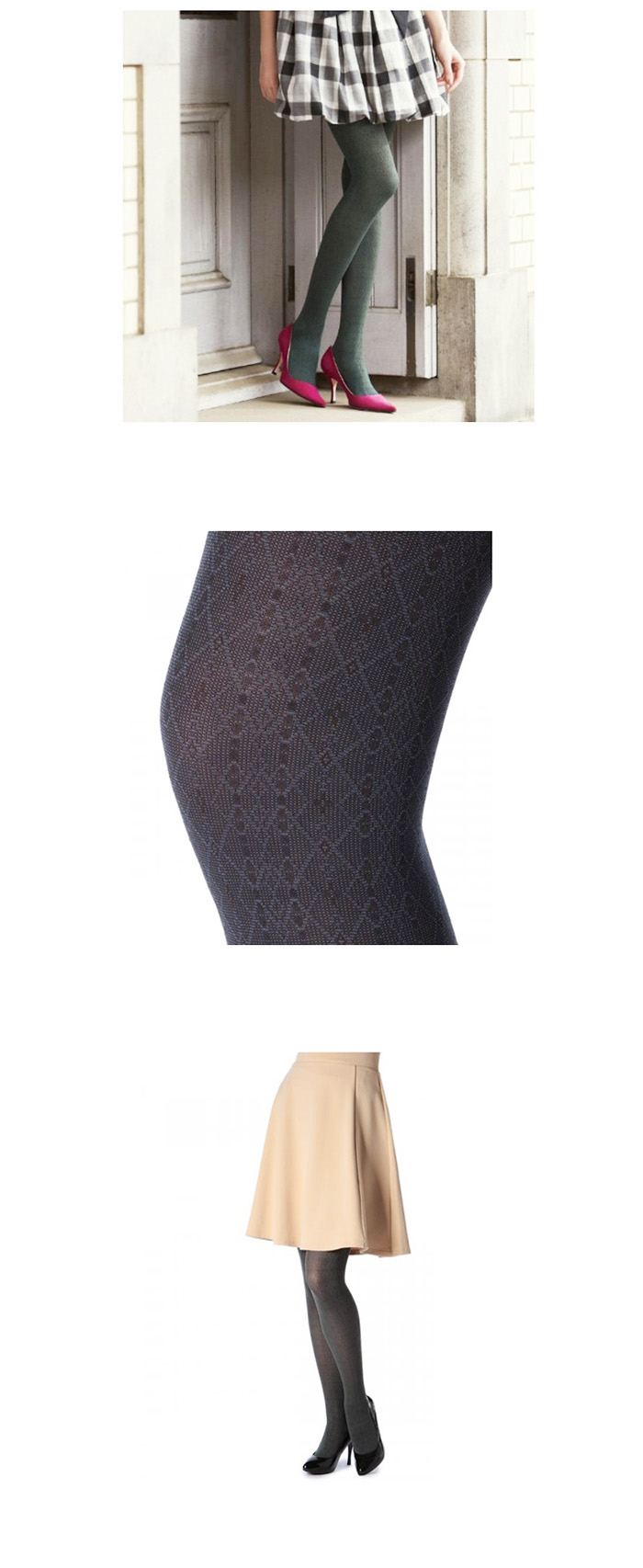 Geometrical Melange Pattern Fashion Tights Unique 