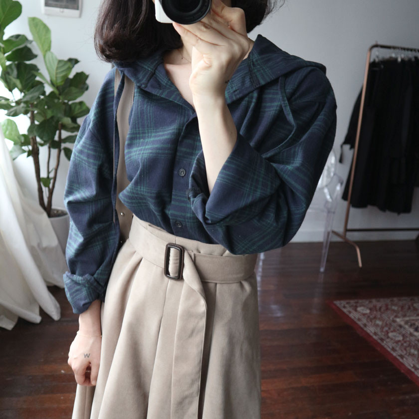 mirada suede long belt skirt 4col